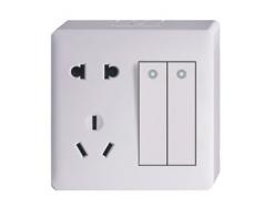 C05二开双控带二、三极插座